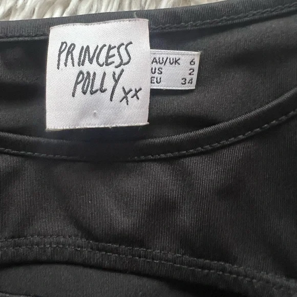 Princess Polly Slashed Black Tank Top - Picture 2 of 6